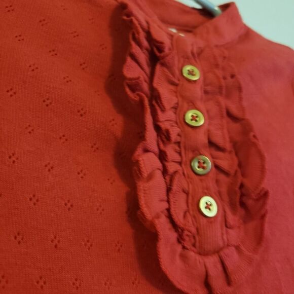 HEATHTEX RED RUFFLE LONG SLEEVE SIZE 18 MONTHS - Picture 3 of 5